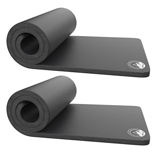 Wakeman Outdoors 2-Pack Black Foam Sleeping Pads 0.75-Inch Thick Waterproof Camping Mats
