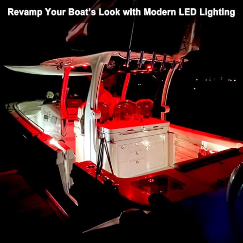 2Pcs White LED Boat Navigation Lights Waterproof Deck Interior Lighting
