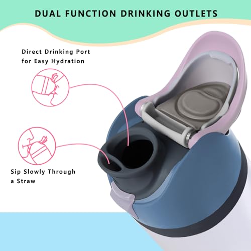 Dusty Blue NTIERA Replacement Lid for Owala Freesip Water Bottle 16oz-40oz