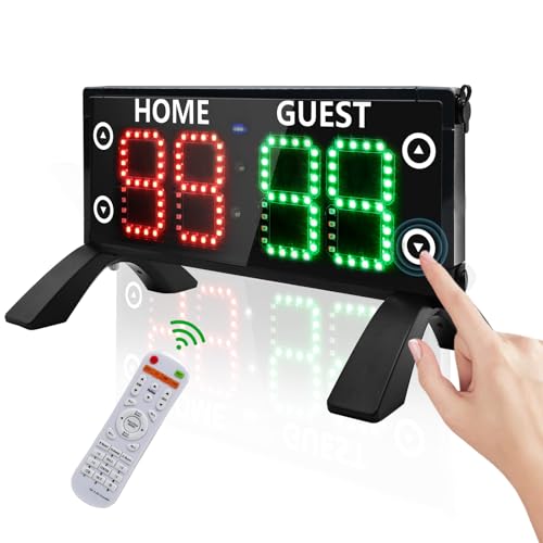 YZ Portable Digital Scoreboard for Basketball & Outdoor Games - Remote Control & Bright LED Display