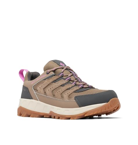 Columbia Women's Strata Trail Low Waterproof Hiking Shoes - Wet Sand/Berry Patch