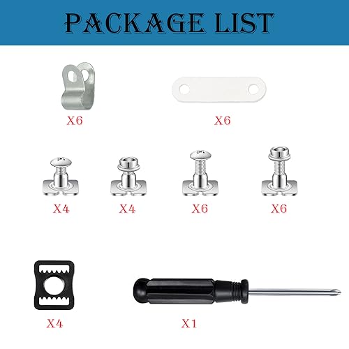 Hockey Helmet Repair Kit with Visor Clips, Screws, Gaskets & Adapters