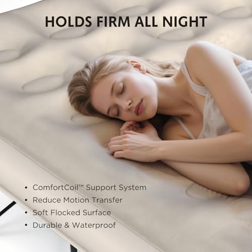 Self-Inflating Twin Air Mattress with Built-In Frame - Easy Setup & Waterproof