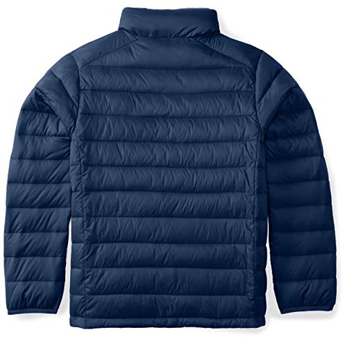 Kids Waterproof Puffer Jacket - Large Navy Lightweight & Packable