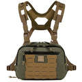 VOTAGOO Tactical Chest Rig Bag 3L Hypalon Molle with Map Pocket - Ranger Green