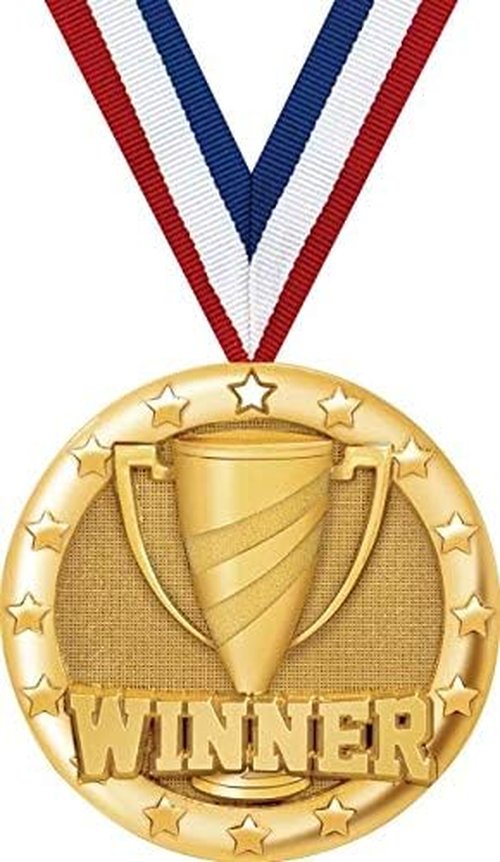 Gold Winner Medals - 2" Shiny Gold 1st Place Awards | Perfect for Competitions and Events