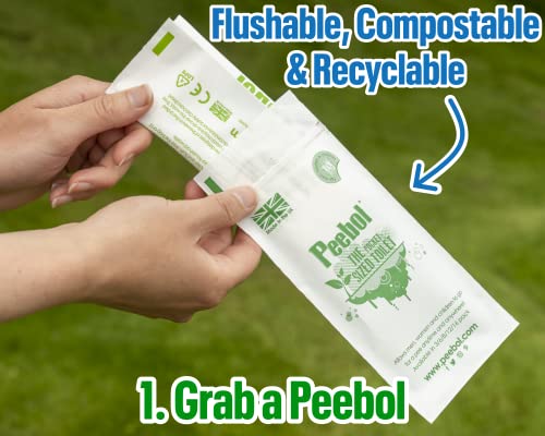 Peebol Disposable Urinal Bags 3 Pack - Odourless, Recyclable, Portable Toilets