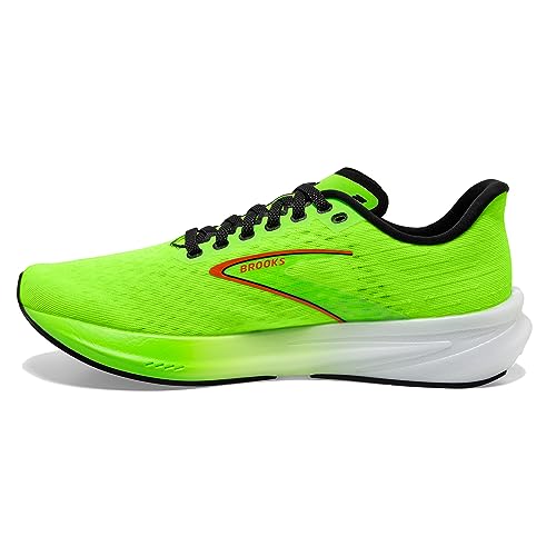 Brooks Men's Hyperion Running Shoe 8.5 Green Gecko/Red Orange/White