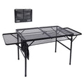 Nice C 4.4ft Metal Folding Camping Grill Table with Mesh & Storage - NC-XHGRILLTB-MESH4FT