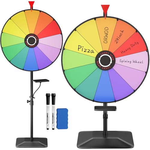 24-Inch Prize Wheel with Adjustable Height & Heavy-Duty Base - Floor Version