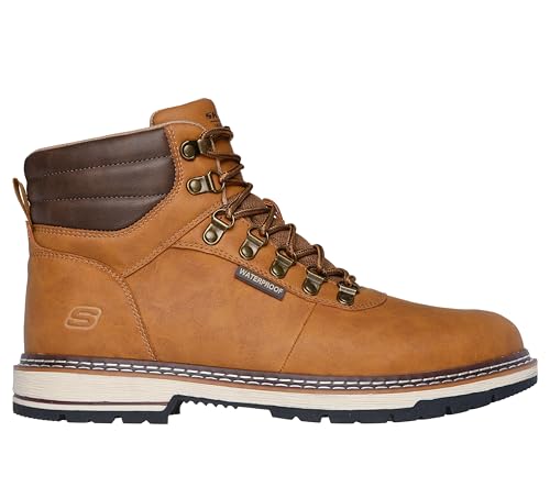 Skechers Men's Corado Jaxx Loafer 9 Wheat Waterproof Relaxed Fit Casual Shoe