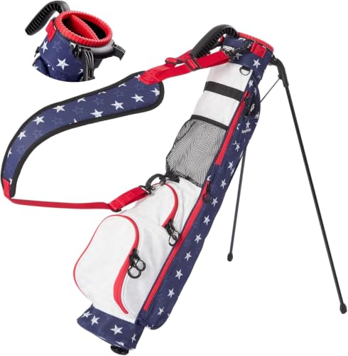 Lightweight Golf Stand Bag with Strap for 5-6 Clubs | Easy Carry Par 3 & Driving Range