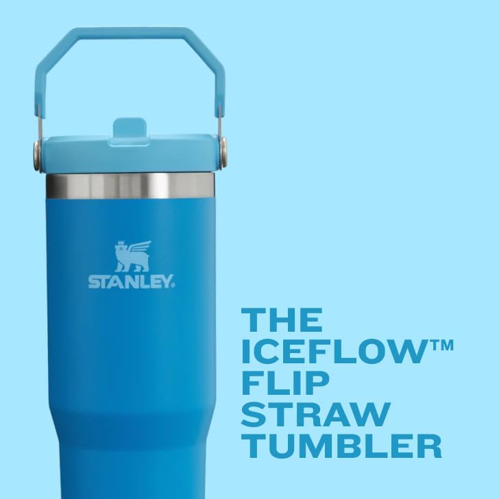 STANLEY IceFlow 2.0 Tumbler - 30 oz Insulated Water Bottle with Flip Straw & Handle | BPA-Free Twilight