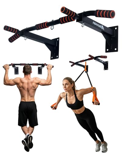 Wall Mounted Pull Up Bar for Home Gym with Multi-Grip Handles