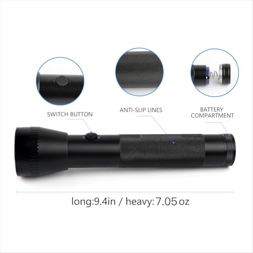 9 Pack Heavy Duty D Cell LED Flashlights - High Lumens, Rugged Aluminum Body for Camping & Outdoors - Variation 9