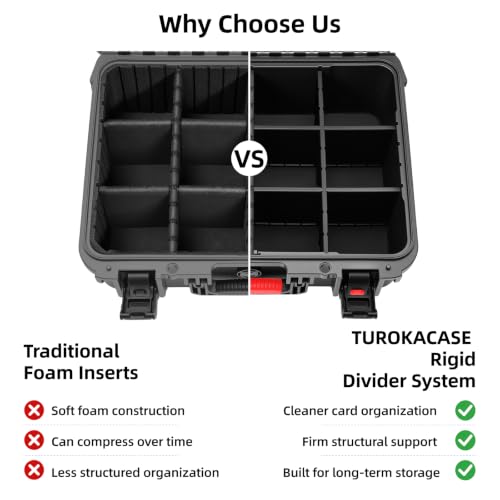Extra Large Trading Card Storage Box - Black PSA Slab Case Organizer
