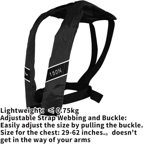 Pink Camouflage Inflatable Life Jacket for Adults - Auto-Inflate PFD Support 330 lbs