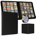 Black 4-Pocket Card Binder for 1024 Trading Cards - Side Loading Album with PU Cover