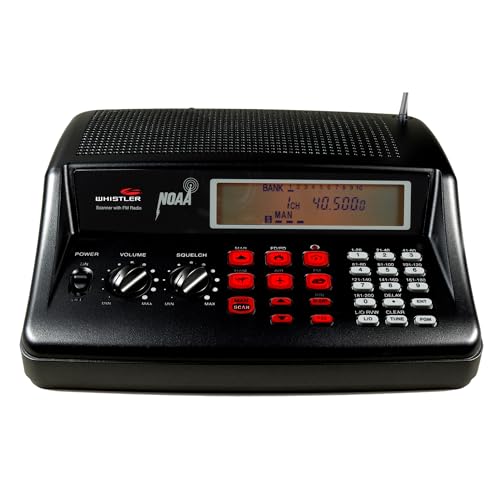 Analog Desktop Scanner with 200 Channels, Weather & Emergency Radio