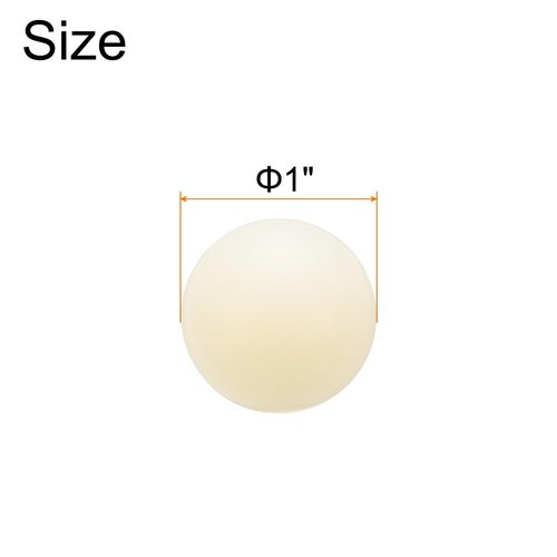 uxcell 10pcs Nylon Bearing Balls 1" 25.4mm Solid Plastic Balls, Precision Mini Nylon Balls