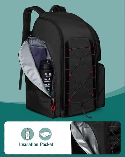 Smasrob Football Backpack with Separate Shoe Compartment - Black