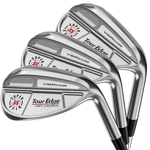 Golf Wedge Pack - Tour Edge Hot Launch VibRCor 3 Wedges with Max Control & Spin