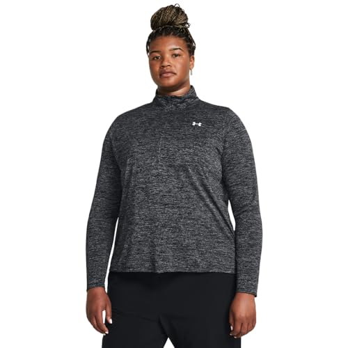 Under Armour Women's Tech Twist Quarter Zip - Medium Black/White