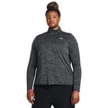 Under Armour Women's Tech Twist Quarter Zip - Medium Black/White