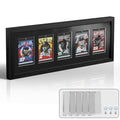 Sports Card Display Frame with Magnetic Card Holder & Tempered Glass - Holds 5 Cards