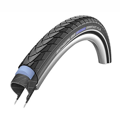 Schwalbe Marathon Plus Bicycle Tire 28 Inch Reflex Wire Beaded Flatless Tire with SmartGuard