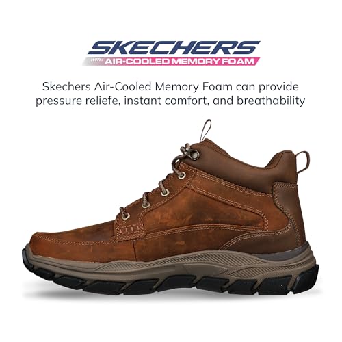 Skechers Men's Respected Boswell Waterproof Leather Boot - Cdb / 9.5