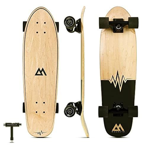 Magneto Mini Cruiser Skateboard Heart Beat - Portable Double Kicktails for Kids & Adults