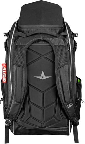 All-Star MVP-PRO Catchers Batpack Black - Baseball Gear Bag with Ventilation