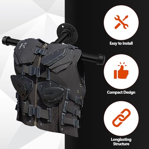 Yaocom Wall Mount Weight Vest Hanger - Round 2 Pack for Gym & Garage