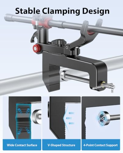 Eyoyofishcam 4-Pack Clamp-On Fishing Rod Holders for Boat Canoe Dock - Heavy-Duty, Quick-Release, 360° Rotation