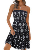 Summer Casual Beach Dress for Women - Strapless Tube Sundress