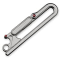 Titanium Belt Keychain with Sandblasting Finish, 40mm Wide Unlocking Gravity Lock, EDC Key Chain for Men and Women