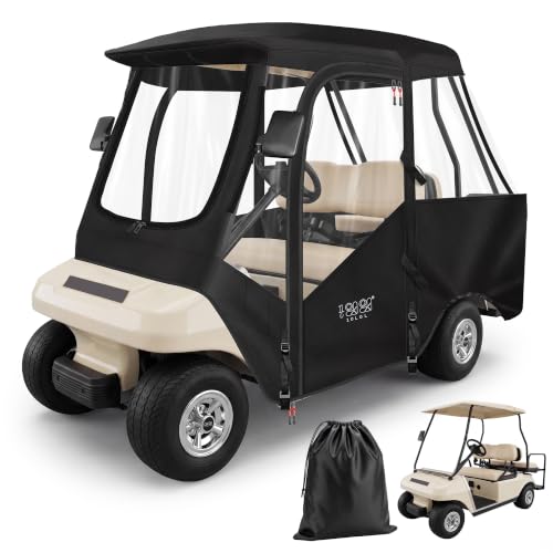 10L0L Golf Cart Enclosure for Club Car DS 1981+ 4-Passenger Models Waterproof Windproof Cover