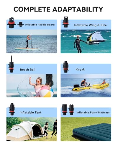 Blue Portable Electric Paddle Board Pump TPS260 - 20 PSI Rechargeable SUP Pump
