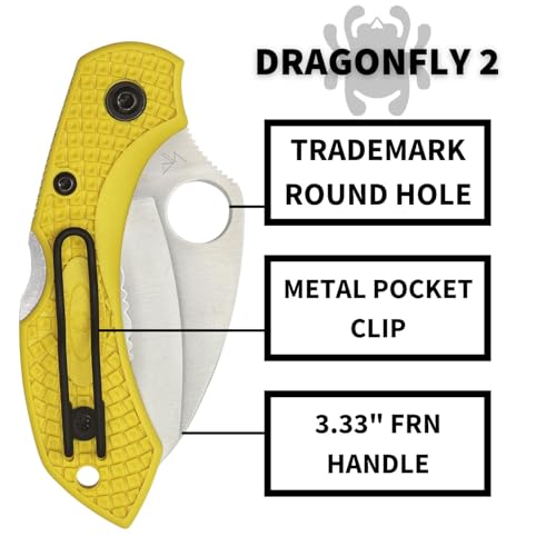 Salt-Resistant Folding Pocket Knife with Yellow Handle 2.4" Blade - Saltwater Utility