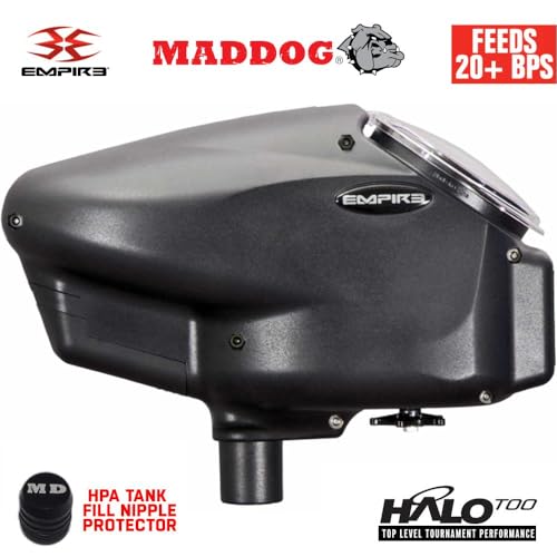 Maddog Empire Halo Too Electronic Paintball Loader Black No Speed Feed