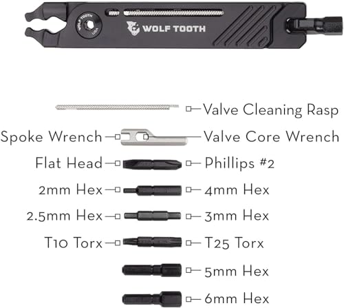 Wolf Tooth 8-Bit Pack Multi-Tool Pliers with 18 Functions - Black