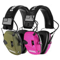 PROHEAR 2 Pack Electronic Ear Protection for Shooting with 4X Sound Amplification - Green & Pink, NRR 23dB, Hunting & Range Use, 4x Amplification