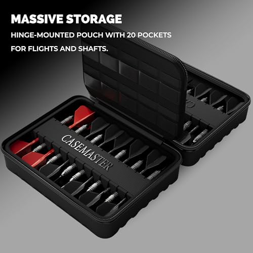 Dart Case Maxx 8 with 24 Dart Capacity Hard Shell EVA Organizer Black / 8 Dart