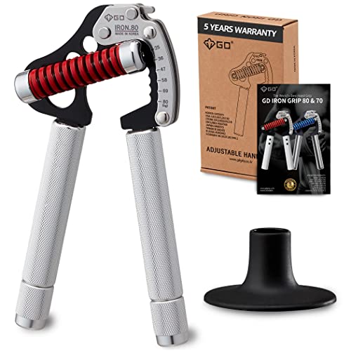 GD IRON GRIP Hand Grip Strength Trainer with Extension Handles, 55-176 lbs