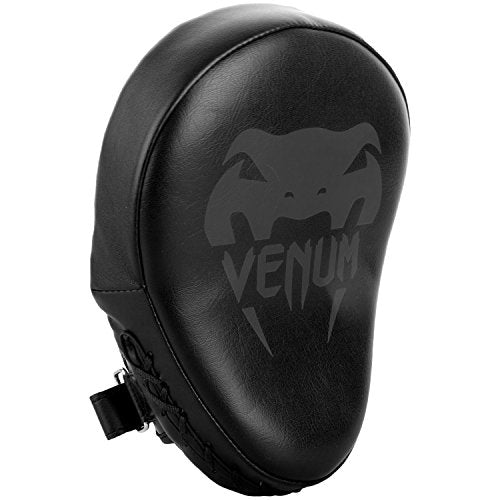 Venum Light Focus Boxing Mitts Black/Black - Lightweight Curved Training Gear