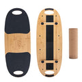 Balance Board Surf Trainer with Adjustable Stoppers for Snowboarding Skiing Yoga