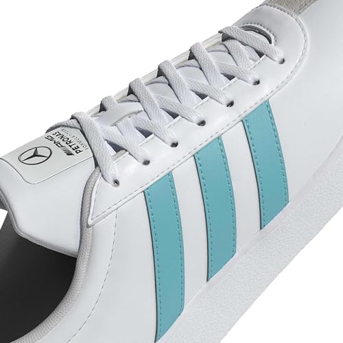 Adidas Mercedes AMG Petronas F1 Team Unisex Casual Court Shoes - White/Semi Mint/Rush/Grey, 14 Men / 15 Women