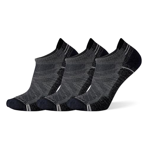 Men's Hike Light Cushion Ankle Socks 3-Pack - Size Large/Medium Gray