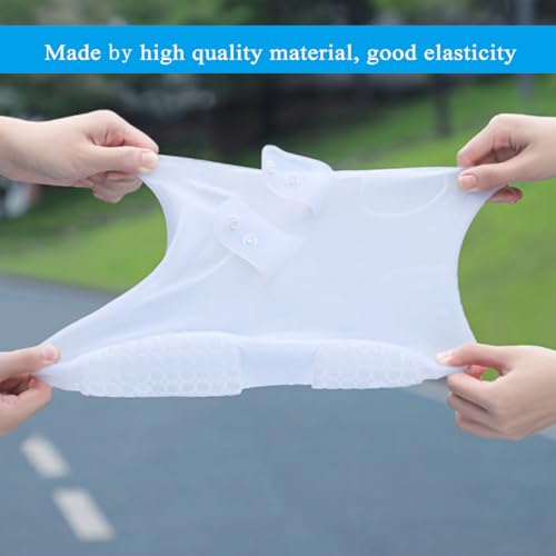 Rain Boot Covers Waterproof Silicone Overshoes for Men Women XL White